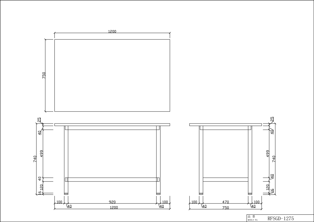 ナビス　メラミン天板作業台　両面式　900×900×850 - 2